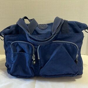 Kipling Blue Duffle Tote Bag